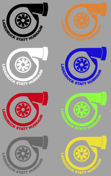 Aufkleber Ladedruck statt Hubraum